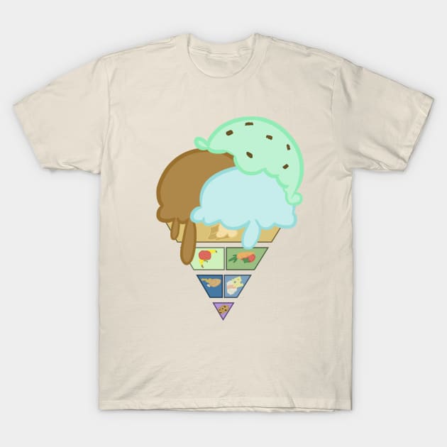 My Kind of Food Pyramid T-Shirt by Gnomely